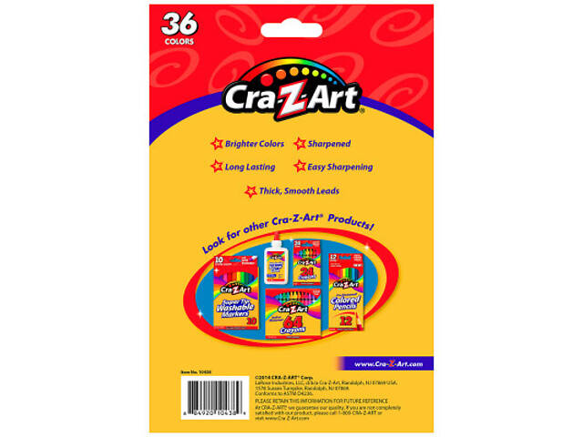 Карандаши цветные Cra-Z-Art 36 кольорів (10438CRA) - Фото 5