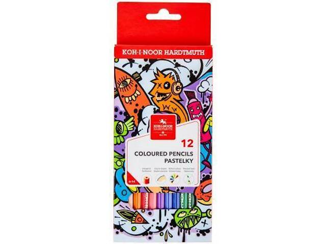 Кольорові олівці Koh-i-Noor Teenage 12 кольорів (3552) - Фото 1