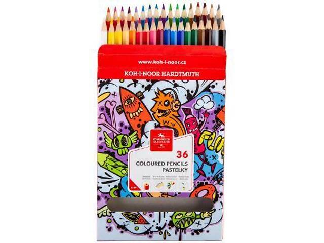Кольорові олівці Koh-i-Noor Teenage 36 кольорів (3555) - Фото 2
