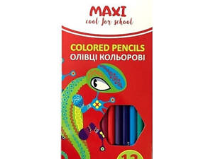 Кольорові олівці Maxi Africa пластикові, 12 кольорів (MX11530)