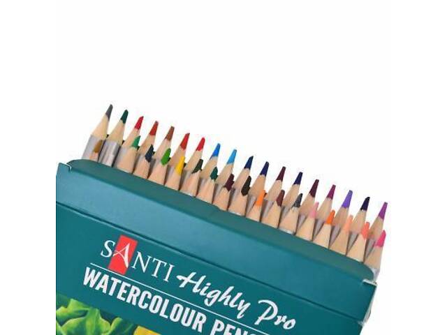 Кольорові олівці Santi Highly Pro 36 шт акварельні (742387) - Фото 2