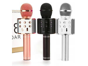 Караоке Wester WS-858 Бездротовий стереомікрофон із динаміком і Bluetooth