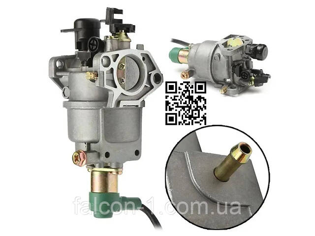 Карбюратор на бензогенератор Hyundai 7000FE карбюратор з електро-клапоном під вакуумну заслонку Хундай 7000 - Фото 1