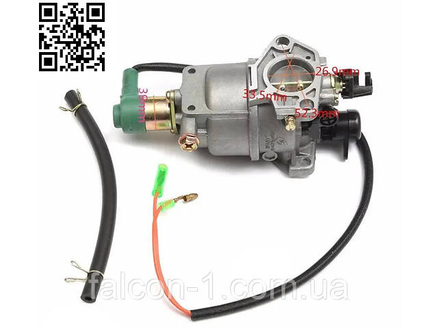 Карбюратор на бензогенератор Hyundai 7000FE карбюратор з електро-клапоном під вакуумну заслонку Хундай 7000 - Фото 4