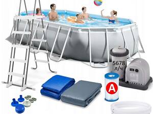 Каркасний басейн Prism Frame Oval Pool Intex 26796 (503 x 274 x 122 см)