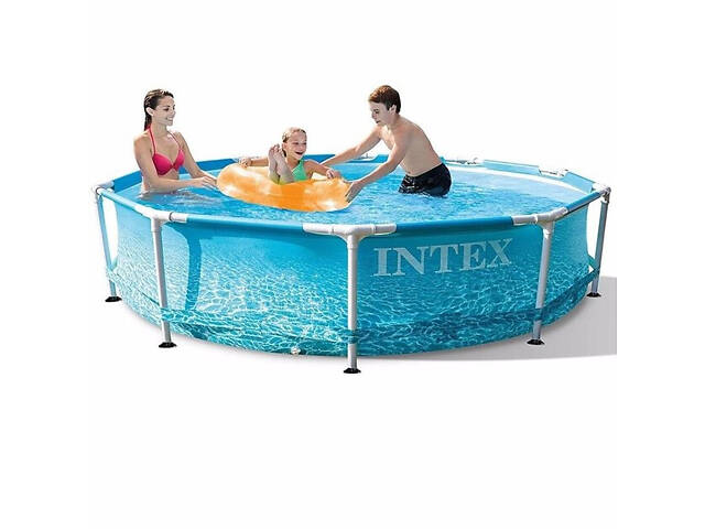 Каркасний басейн з фільтром 305 x 76 см Морський принт Intex 28202 - Фото 2