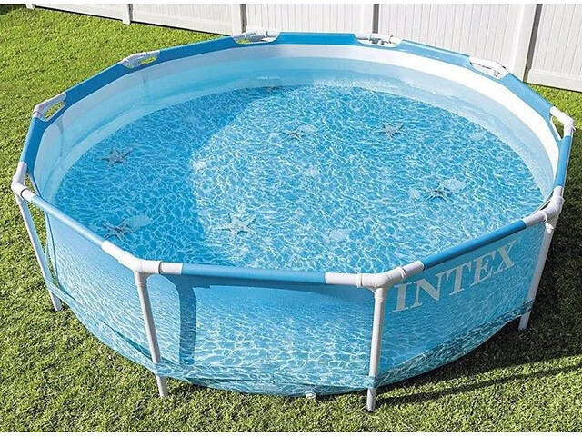 Каркасний басейн з фільтром 305 x 76 см Морський принт Intex 28202 - Фото 4