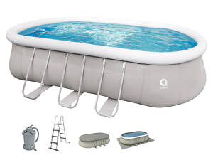 Каркасний овальний басейн AVENLI 610×360×122 см — 8 осіб