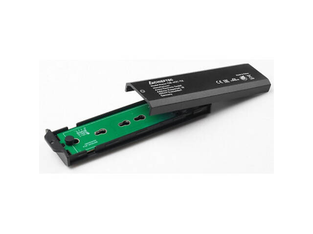 Кишеня зовнішня Chieftec M.2 PCIe NVMe/SATA SSD CEB-M2C-TLE USB 3.2 Gen2 Type-C Tool-Less Alum/Plastic (CEB-M2C-TLE) - Фото 2