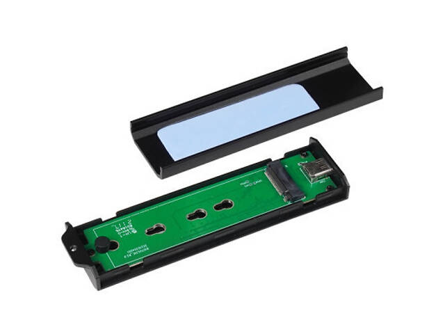 Кишеня зовнішня Chieftec M.2 PCIe NVMe/SATA SSD CEB-M2C-TLE USB 3.2 Gen2 Type-C Tool-Less Alum/Plastic (CEB-M2C-TLE) - Фото 3
