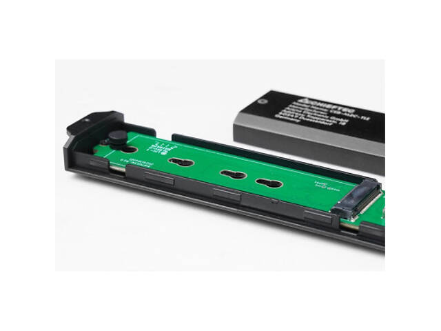 Кишеня зовнішня Chieftec M.2 PCIe NVMe/SATA SSD CEB-M2C-TLE USB 3.2 Gen2 Type-C Tool-Less Alum/Plastic (CEB-M2C-TLE) - Фото 4