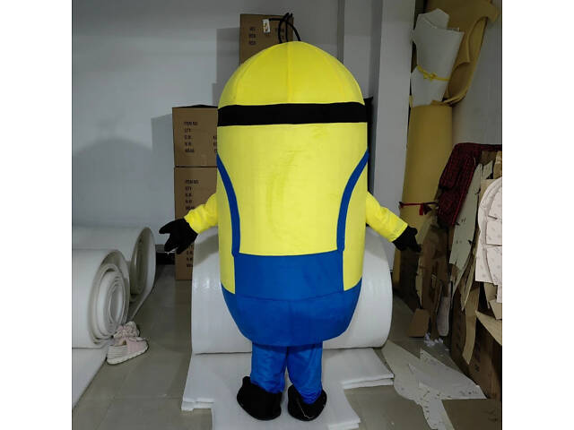 Карнавальний костюм Міньйон з двома очима RESTEQ для дорослих — бавовняний костюм на Гелловін, зріст 150–185 см - Фото 5