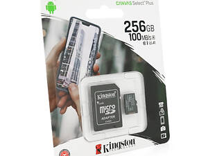 Карта пам'яті Kingston Canvas microSDHC Class 10 A1 UHS-I, 256GB