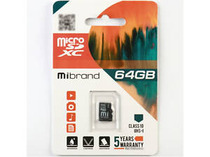 Карта пам'яті Mibrand microSDHC Class 10 UHS-I, 64GB