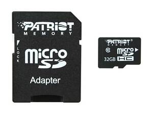 Карта пам'яті microSDHC (UHS-1) Patriot LX Series 32Gb class 10 (adapter SD)