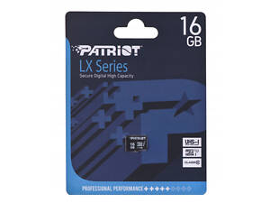 Карта памяти microSDHC (UHS-1) Patriot LX Series 16Gb class 10