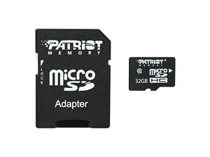 Карта памяти microSDHC (UHS-1) Patriot LX Series 32Gb class 10 (adapter SD)