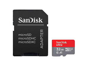Карта памяти microSDHC (UHS-1) SanDisk Ultra 32Gb class 10 A1 (120Mb/s) (adapter SD) Imaging Packaging