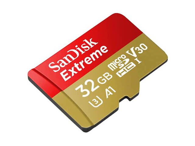Карта пам'яті microSDHC (UHS-1 U3) SanDisk Extreme Action A1 32Gb class 10 V30 (R100MB/s, 667x) (adapter SD) - Фото 3