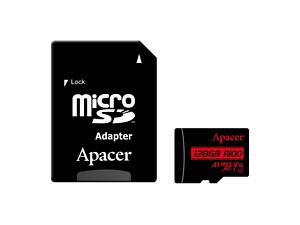 Карта пам'яті microSDXC (UHS-1) Apacer 128Gb class 10 V10 A1 R100MB/s (adapter SD)