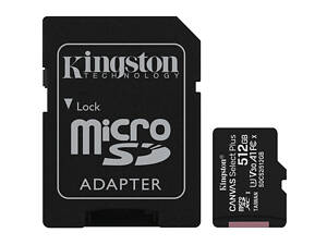 Карта пам'яті microSDXC (UHS-1) Kingston Canvas Select Plus 512Gb class 10 А1 (R-100MB/s) (adapter SD)