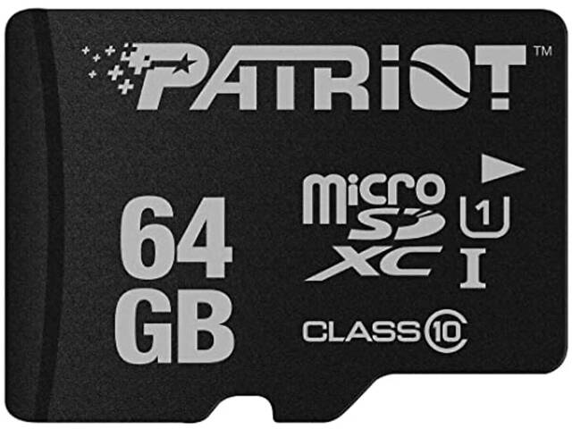 Карта памяти microSDXC (UHS-1) Patriot LX Series 64Gb class 10 - Фото 1