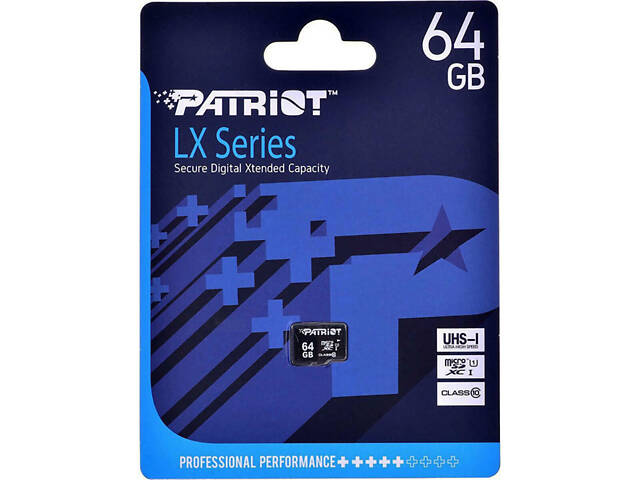 Карта памяти microSDXC (UHS-1) Patriot LX Series 64Gb class 10 - Фото 2