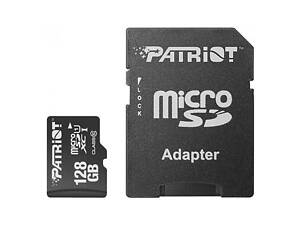 Карта памяти microSDXC (UHS-1) Patriot LX Series 128Gb class 10 (адаптер SD)