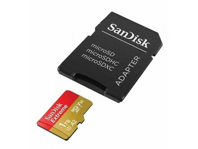 Карта памяти microSDXC (UHS-1 U3) SanDisk Extreme A2 1TB class 10 V30 (R190MB/s,W130MB/s) (adapter SD) - Фото 1