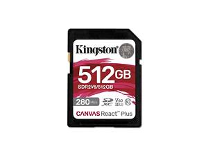 Карта пам'яті SDXC (UHS-II U3) Kingston Canvas React Plus 512Gb class 10 V60 (R280MB/s, W150MB/s)