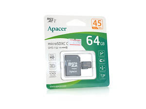 Картка пам'яті Apacer microSDHC Class 10 UHS-I, 64GB