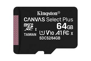 Карта памяти Kingston 64GB microSDXC Canvas Select Plus 100R A1 C10 microSDXC Canvas Select Plus 100R A1 C10