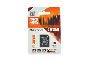 Картка пам'яті Mibrand microSDHC Class 10 UHS-I, 16GB