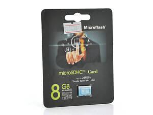 Карта памяти Microflash Micro SD скорость передачи данных 28MB/s, class10, 8G