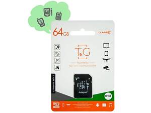 Карта памяти MicroSD с переходником 64 Gb