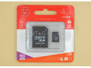 Карта памяти MicroSD Touch and Go 4 Gb (Class 4) 3 года гарантии