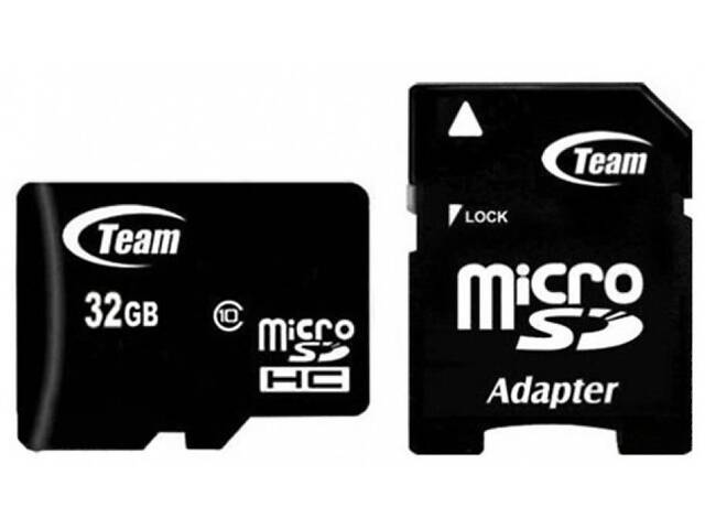 Карта памяти MicroSDHC 32GB Class 10 + adapter - Фото 1