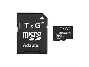 Карта пам'яті MicroSDXC 256GB UHS-I U3 Class 10 T&G + SD-adapter (TG-256GBSD10U3-01)
