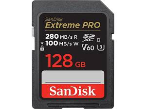 Карта памяті SanDisk SD 128GB C10 UHS-II U3 R280/W100MB/s Extreme Pro V60 (SDSDXEP-128G-GN4IN)