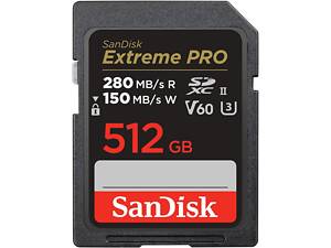 Карта памяти SanDisk SD 512GB C10 UHS-II U3 R280/W150MB/s Extreme Pro V60 (SDSDXEP-512G-GN4IN)