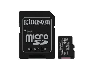 Карта пам'яті Kingston 64GB microSDXC C10 UHS-I R100MB/s + SD