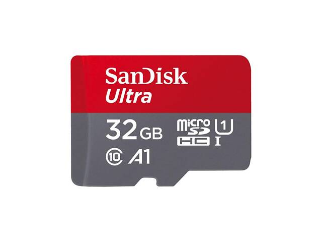 Карта памяти microSDHC (UHS-1) SanDisk Ultra 32Gb class 10 A1 (120Mb/s) (adapter SD) yL. - Фото 1