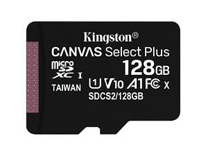 Карта памяти microSDXC (UHS-1) Kingston Canvas Select Plus 128Gb 10 А1 (R-100MB/s) (adapter SD) yL.