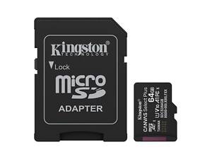 Карта пам'яті microSDXC (UHS-1) Kingston Canvas Select Plus Gen3 64Gb class 10 А1 (R-100MB/s) (adapter SD) yL.