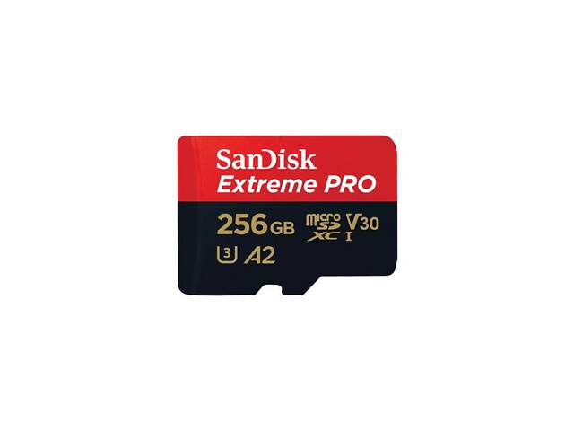 Карта памяти microSDXC (UHS-1 U3) SanDisk Extreme Pro A2 256Gb class 10 V30 (R200MB/s, W140MB/s) (adapter) yL. - Фото 3