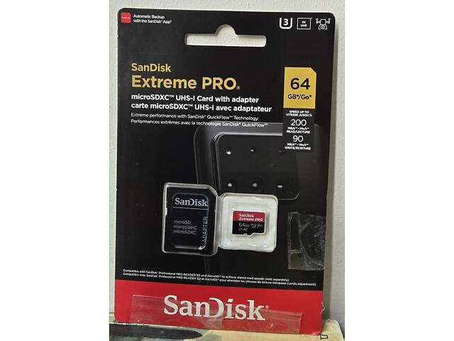 Карта памяти SanDisk Extreme 64GB microSD class 10 UHS-I - Фото 1