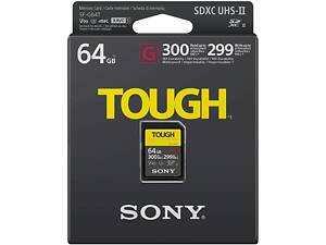 Карта памяти Sony 64GB SDXC C10 UHS-II U3 V90 R300/W299MB/s Tough