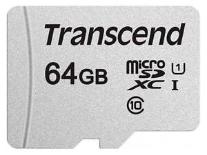 Карта памяти Transcend 64GB microSDXC C10 UHS-I R95/W40MB/s + SD адаптер