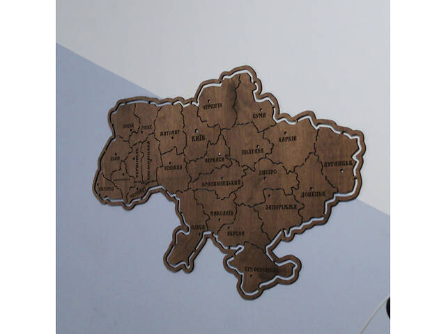 Мапа України з дерева на стіну - Фото 2