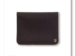 Картхолдер для карток з маленьким гербом (темно-коричневий)